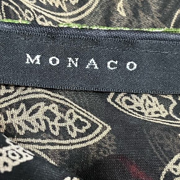 MONACO BURNOUT Velvet Paisley Fringe Poncho, Silk RAYON BLEND: - Picture 10 of 11